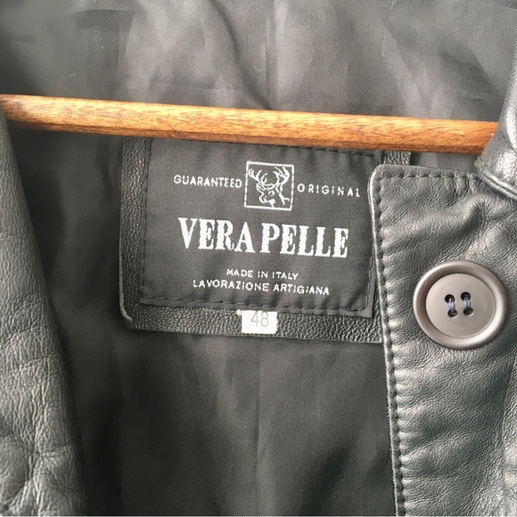 VERA PELLE authentic Italian leather women’s jacket. Size 48. Black. - Picture 15 of 16